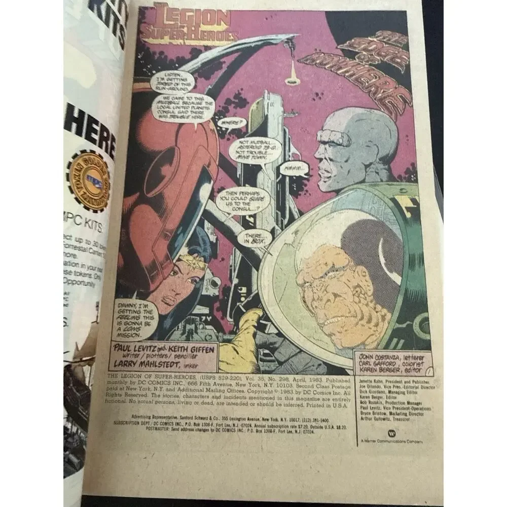 The Legion of Super-Heroes #298 Newsstand Variant (DC Comics April 1983)